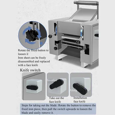 Dough Roller Kitchen Pasta Noodle Maker Press Machine Automatic Dough Noodle Pressing Machine