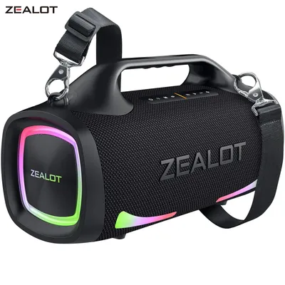 ZEALOT-S79 100W Big Power Portable Bluetooth Speaker with Bluetooth 5.3 Portable Handle, 12-Hour Playtime, for Party, Camping