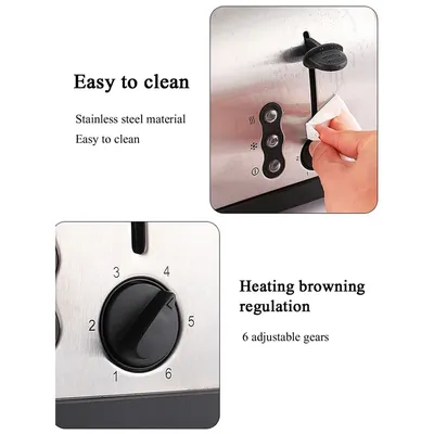 2 Slices Bread Toaster For Sandwiches Waffles Extra Wide Slot Toasters Electric Kitchen Double Oven 120V Mini Toaster