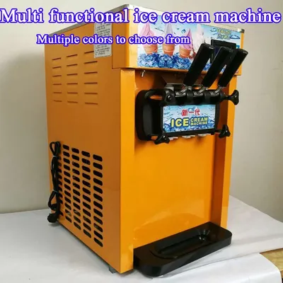 Table Soft Serve Ice Cream Machine Commercial Electric Ice Cream Makers Desktop 3 Flavors Ice Cream Machine 220V 110V