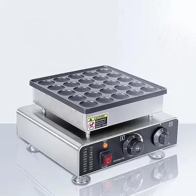 Commercial 25 Hole Small Muffin Maker, Gong Firing Machine, Small Circular Waffle Maker, Mini Hamburger Maker