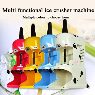 500KG/H Ice Shaver Crusher Making Granizing Machine Snow Cone Maker Hopper Chopper for Restaurant Home Commercial