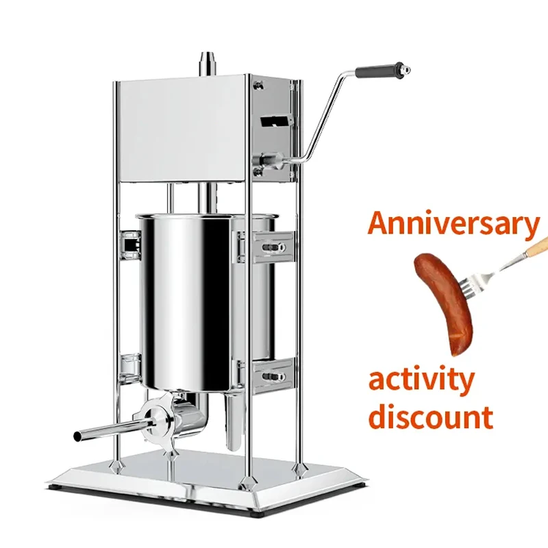 10L Manual Sausage Filler, All Stainless Steel Electric Meat Grinder