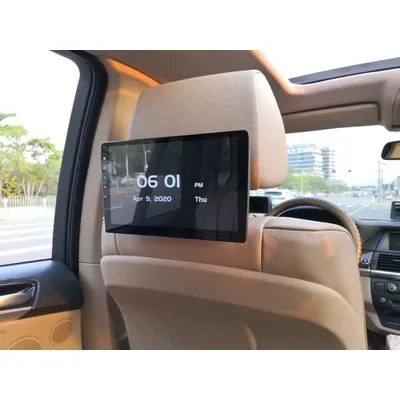 10.1" IPS Car Headrest Monitor Android Tablet PC 4K HD 1080 Wifi BT HDMI Rear Seat Entertainment Mirroring Andriod APP Install