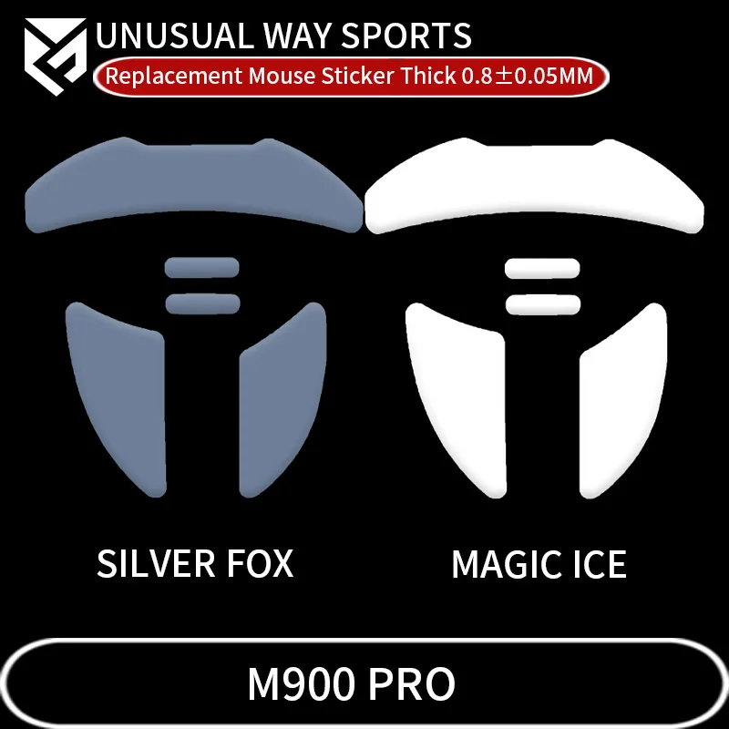 UnusualWaySports Mouse Skates Feet M900 Pro Cambered Surface PTFE Anti Collapse Magic Ice Pink Black Silver Fox
