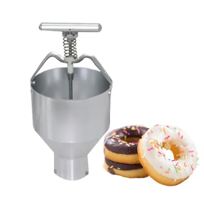 Stainless Steel Manual Waffle Dispenser Easy Fast Portable Donut Maker Lightweight Doughnut Machine Deep Fry Donut Mould
