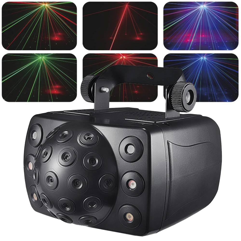DJ Light Party Light RGB Dynamic Laser Rain Projector Lights DMX Control Stage Laser Light for Disco Wedding Christmas Club Show