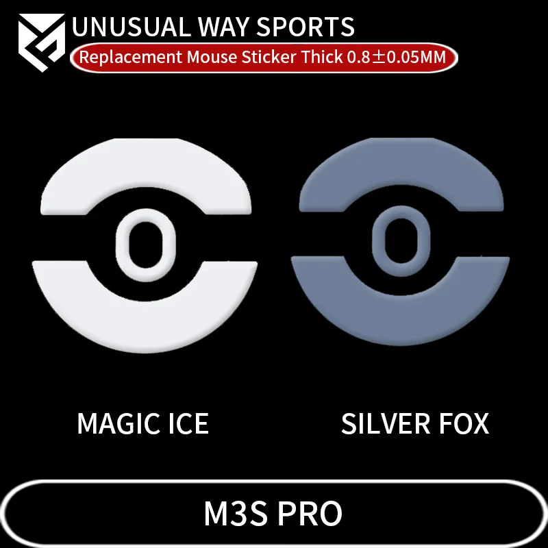 UnusualWaySports Mouse Skates Feet Darmoshark M3S Pro Cambered Surface PTFE Anti Collapse Magic Ice Pink Black Silver Fox