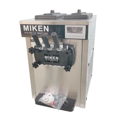 Ice Cream Machine Vertical 3 Flavors Soft Ice Cream Machine Commercial Soft Serve Italian Ice Cream Maker