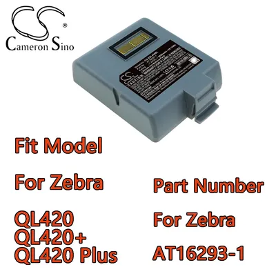 Cameron Sino 3800mAh-6800mAh Portable Printer Battery For Zebra QL420 QL420+ QL420 Plus For Part Number Zebra AT16293-1