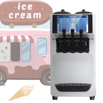 Commercial Yogurt Ice Cream Machine Desktop Mini Soft Ice Cream Machine Dual System Ice Cream Machine