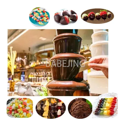 BABEJING Hot Chocolate Fountain Machine Automatic Constant Temperature Candy Waterfall Machine Base