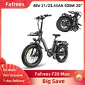 Fafrees F20 Max Bici elettrica pieghevole 500W 48V 22.5AH CST Pneumatici ad aria grassa da 20 pollici E-bike pieghevole step-through per tutti i terreni a 7 velocità