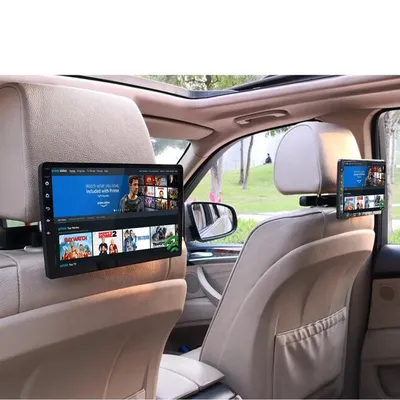 2025 Car Headrest Monitor Android 8.1Tablet PC Wifi BT HDMI Rear Seat Entertainment Mirroring 2G/16GB ROM 4K Video Monitor
