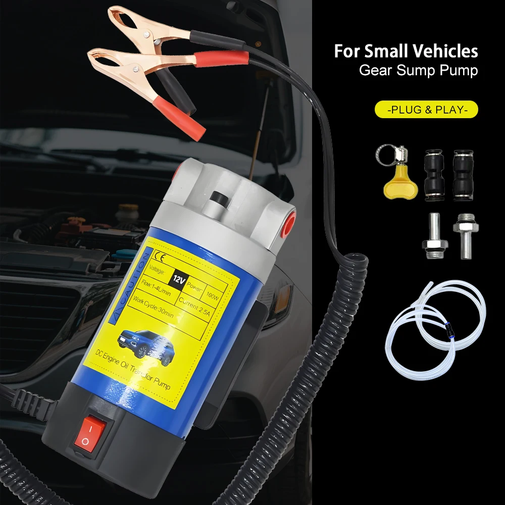 Electric Gear Oil Pump Portable Transmission Oil Pumps Small Oil Changer Car Oil Pump Electric Oil Pump 12V/24V Oil Fueling Pump