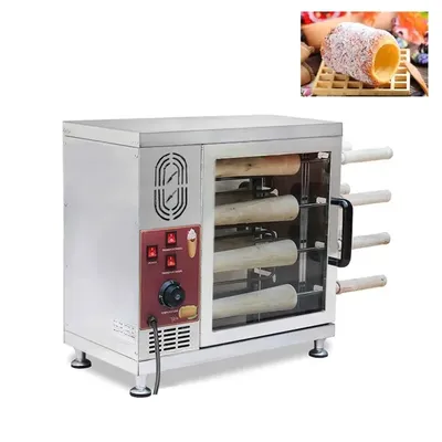 Electric Kurtos Kalacs Chimney Cake Oven Chimney Bread Baker Cake Rolls Roast Machine Chimney Ice Cream Waffle Maker