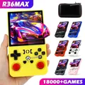 NUOVA console R36 Max lettori di giochi portatili schermo IPS da 4 pollici console open source lettore video tascabile retrò 64G 128G fino a 20000+ giochi