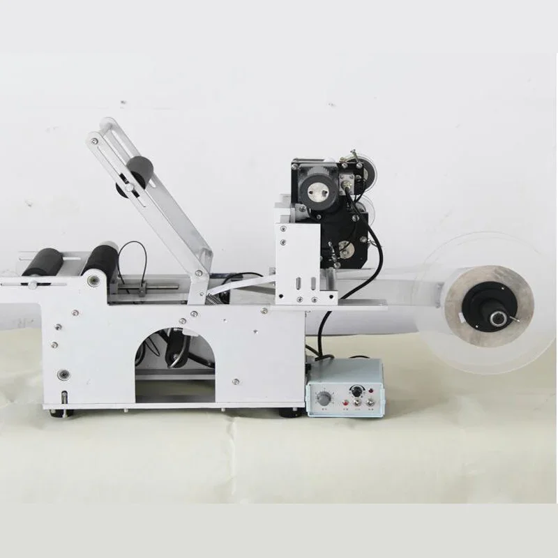 PBOBP Semi-automatic Round Labeling Machine Add Coding Machine Printing Date Of Production Labeling Stickers Packaging Machine