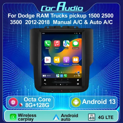 10.4 inch For Dodge Ram 1500 2500 3500 2012-2018 Car Radio Multimedia Player Carplay Android Bluetooth Screen Audio DSP Stereo