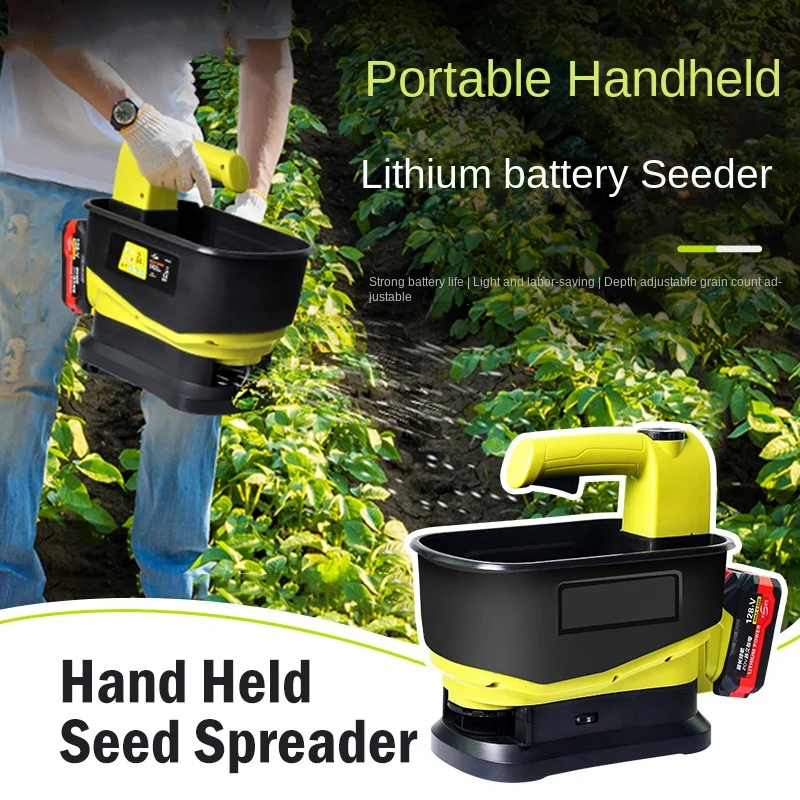 Lithium battery fertilizer diffusion and seeder portable agricultural fertilizer diffusion machine grass seeds and vegetables