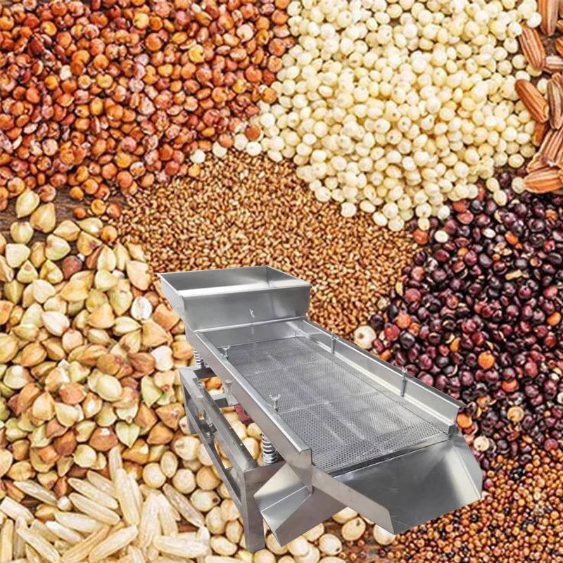 Small Medium And Large Grain Screening Machine Vibration Corn Soybean Wheat Rapeseed Rice Vibrating Screener Sieve Grain Cleaner