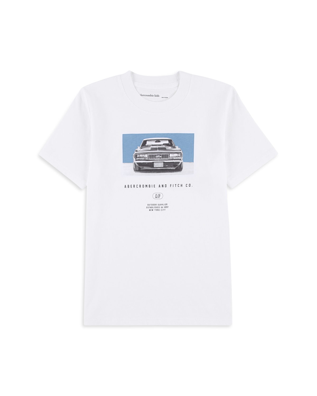 abercrombie kids Boys' Muscle Auto Tee - Little Kid, Big Kid - Bright White