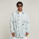G Star Raw Mens G-star Raw Oversized Chore Jacket - Blue - Size Small | G Star Raw Sale | Discount Designer Brands