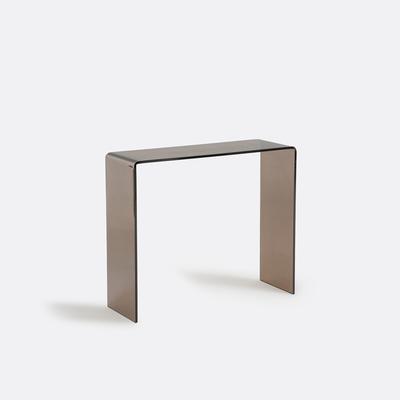 Joan Console Table in Smoked Tempered Glass