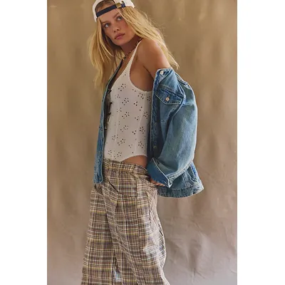 We The Free Lula Denim Jacket at Free People in River Blues, Size: Medium