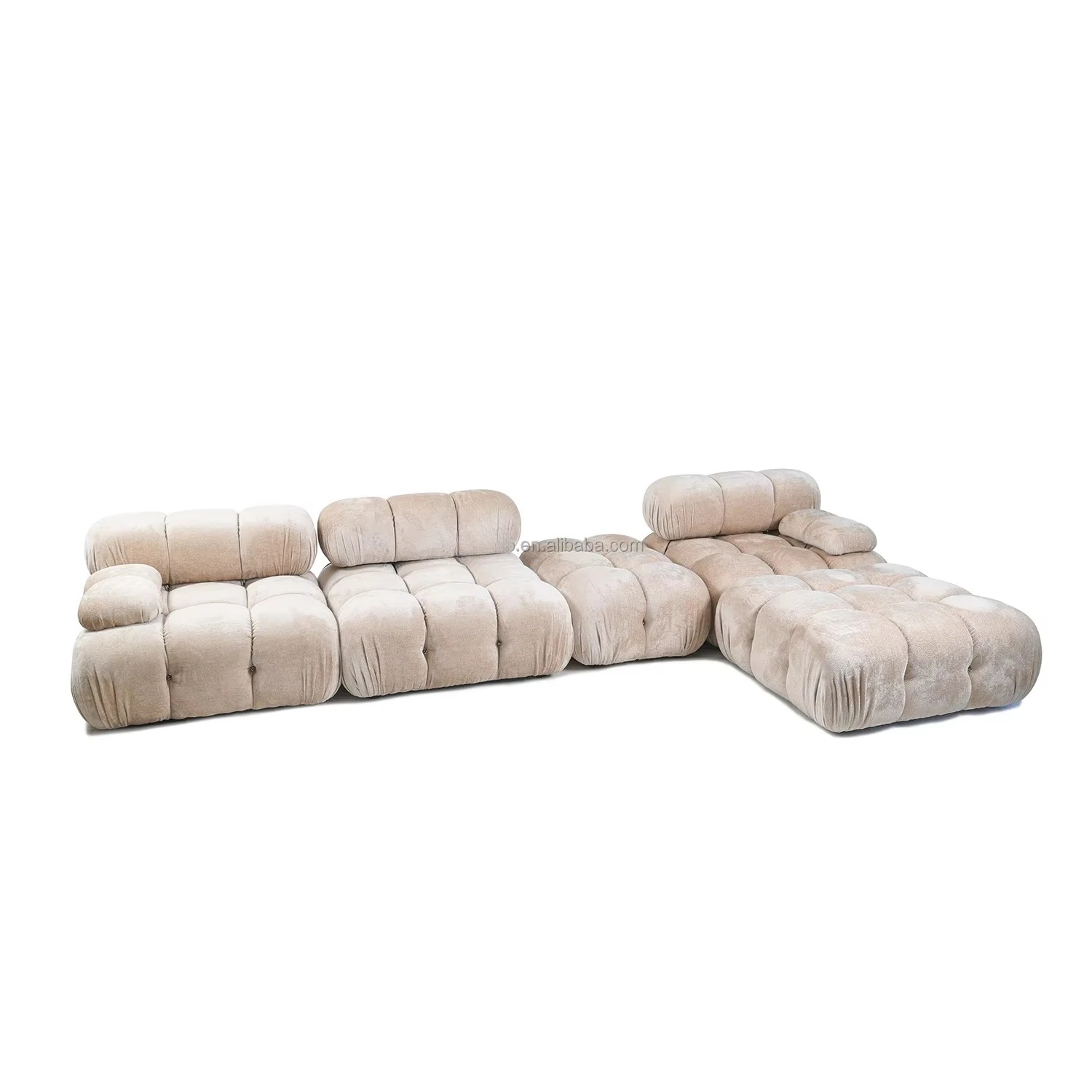Modernes Design Wohnzimmermöbel L-förmiges Sofa Nordic Fabric Lounge Sectional Couch Modulares Sofas Set