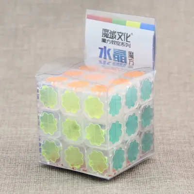 Moyu Cubing Klassen zimmer Kristall würfel Kleeblatt Speed cube 3x3 Wissenschaft Bildung Intelligenz Student Wettbewerb Spielzeug Image