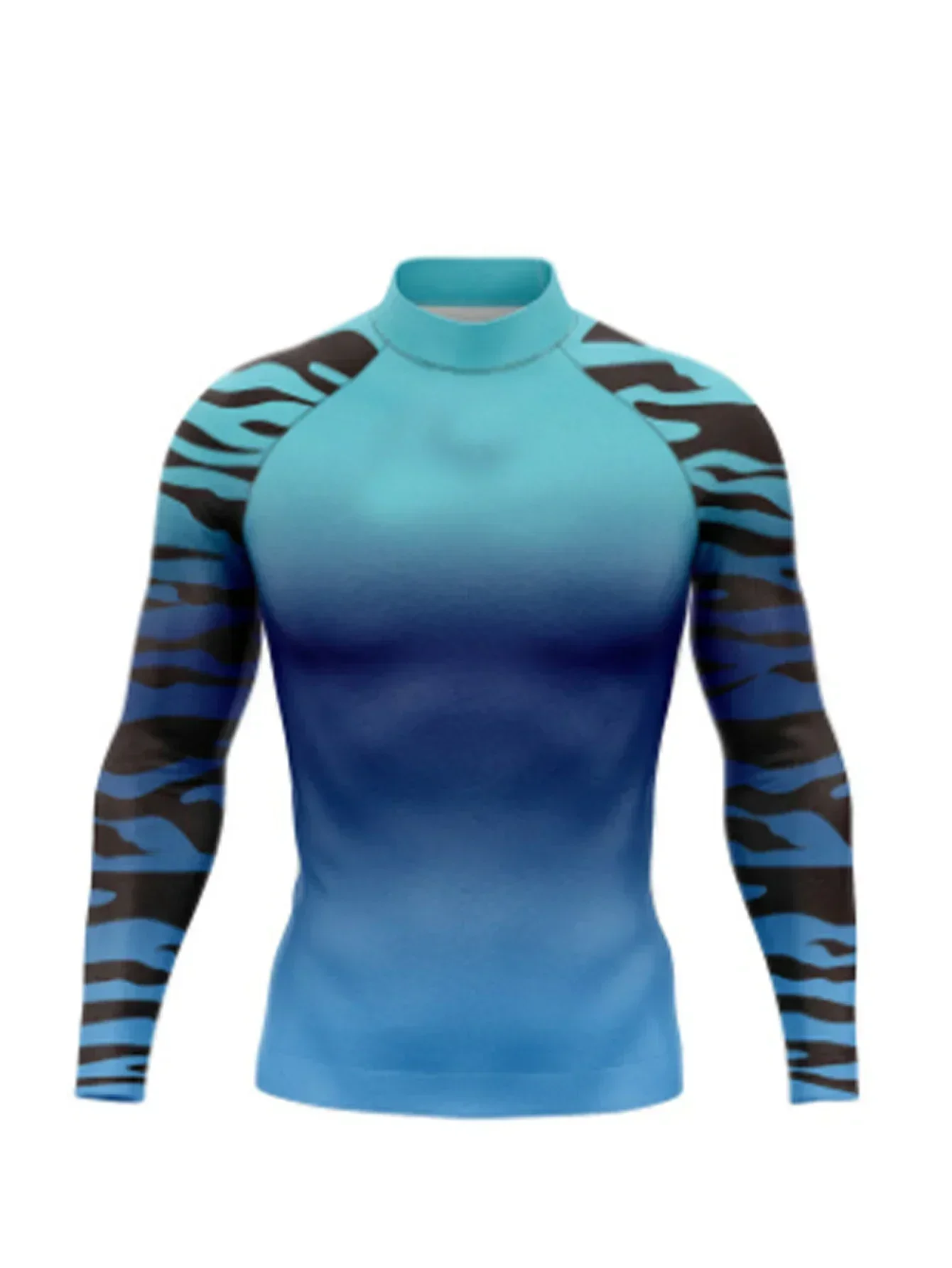 Männer Badeanzug Schwimmen T-shirt Strand UV Schutz Bademode Rash Guard Langarm Surfen Tauchen Badeanzug Surf T-shirt Image