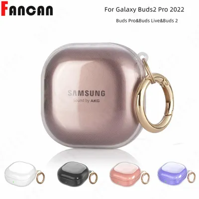 Für Buds FE 2023 Hülle Buds 2 Pro 2022 Hülle TPU Soft Shell Transparente Hülle mit Schlüsselanhänger Für Samsung Buds Pro 2 Live FE Cover Image