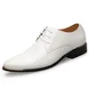Neue schwarze Leder Low Top weiche Herren Kleid Schuhe einfarbig Herren Premium Lackleder Schuhe weiße Hochzeitsschuhe Größe 38-48