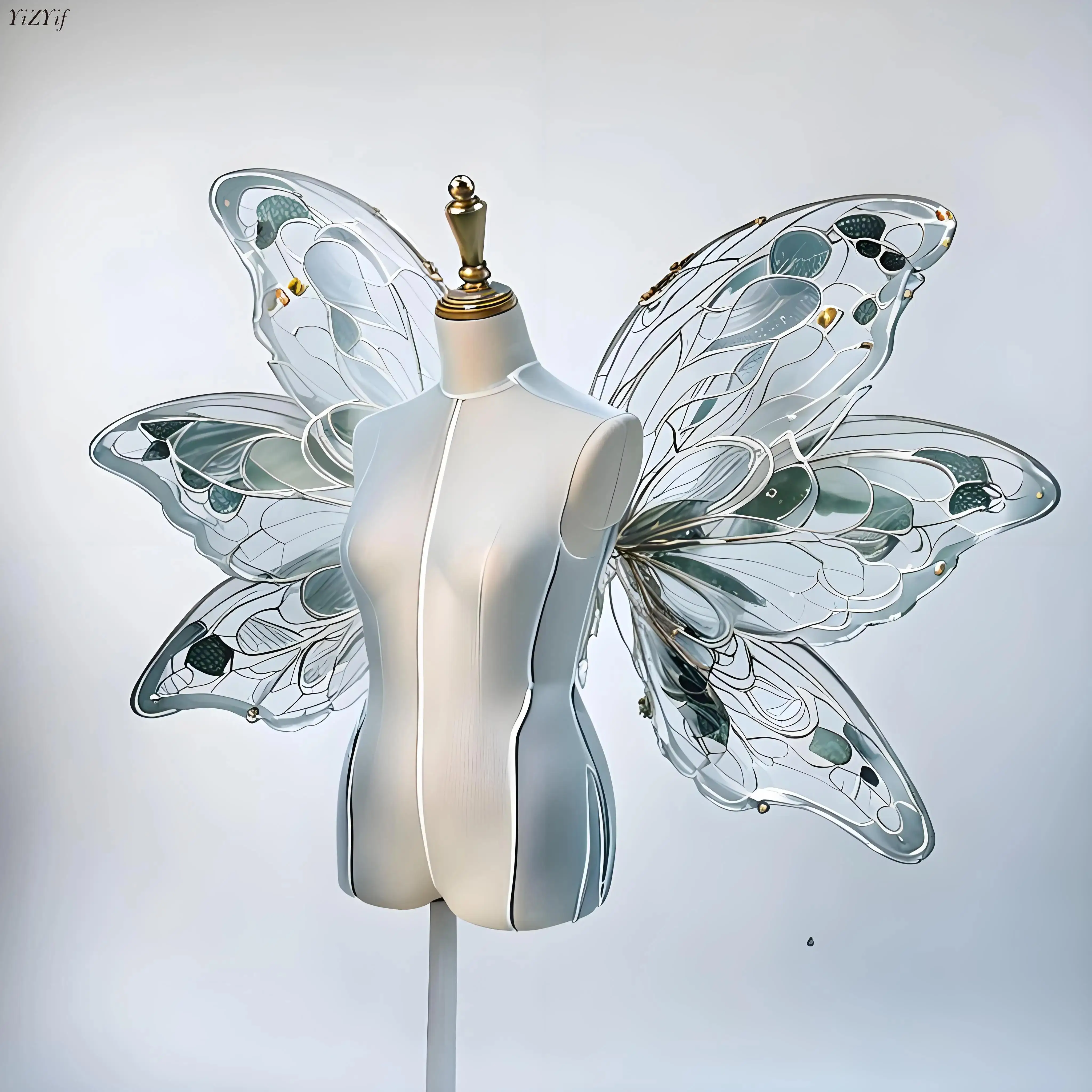 Erwachsene Kind Glitzernde Fee Lolita Elf Flügel Halloween Cosplay Prinzessin Maskerade Flügel Schnee Schmetterling Flügel Party Fotografie Requisiten Image