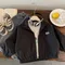 2025 automne enfant en bas âge garçons manteaux lettre broderie bébé garçons vestes fermeture éclair col rabattu manches longues enfants bébé garçon vêtements d