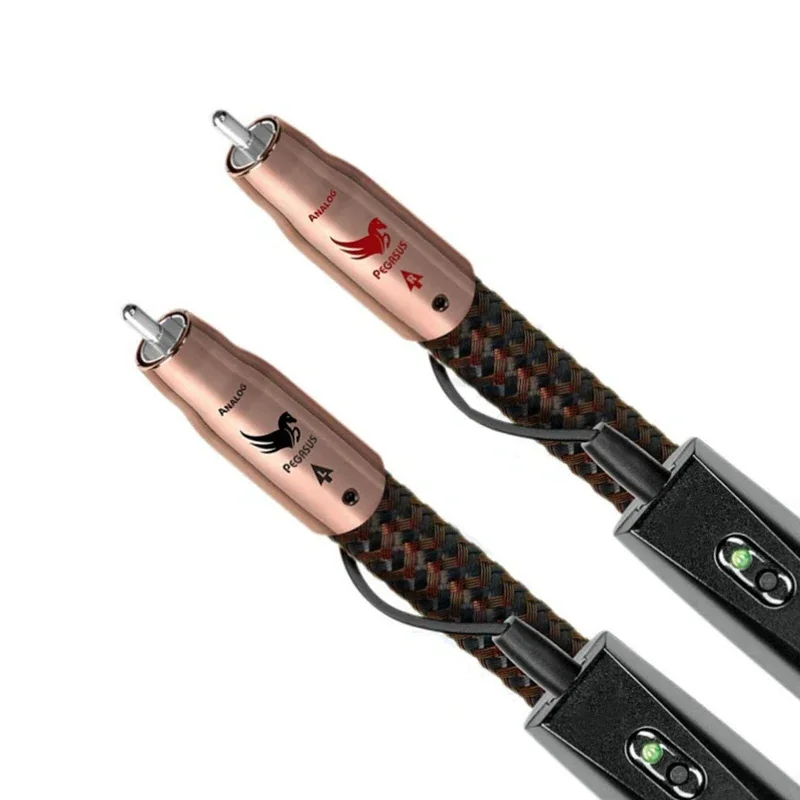 Pegasus RCA Kabel Solide PSC + Kupfer HiFi Audio Power Verstärker Interconnect Signal Kabel 2RCA Stecker Auf 2RCA Stecker Image