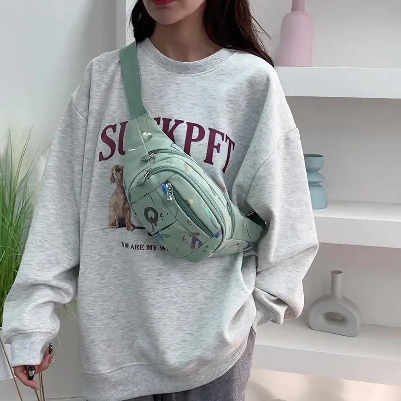 Modische Hüfttasche, modische Reise, lässige Handytasche, Sport, Workout, Umhängetasche, Brusttasche, Strandgürtel, Bauchtasche, diagonal, vielseitig Image