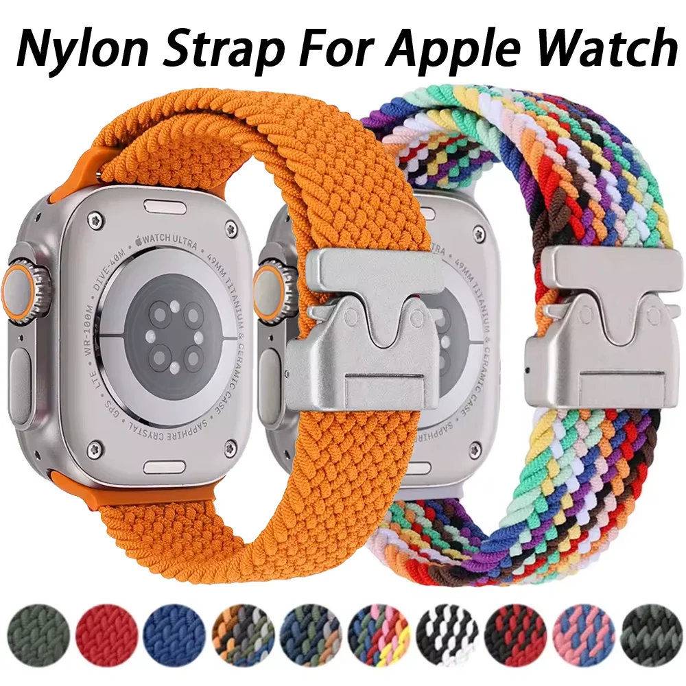 Fallschirmarmband für Apple Watch Ultra 2 Band 49 mm 45 mm 46 mm 44 mm 42 mm 40 mm 41 mm Armband Armband iWatch 10 9 8 7 6 5 SE Correa Image
