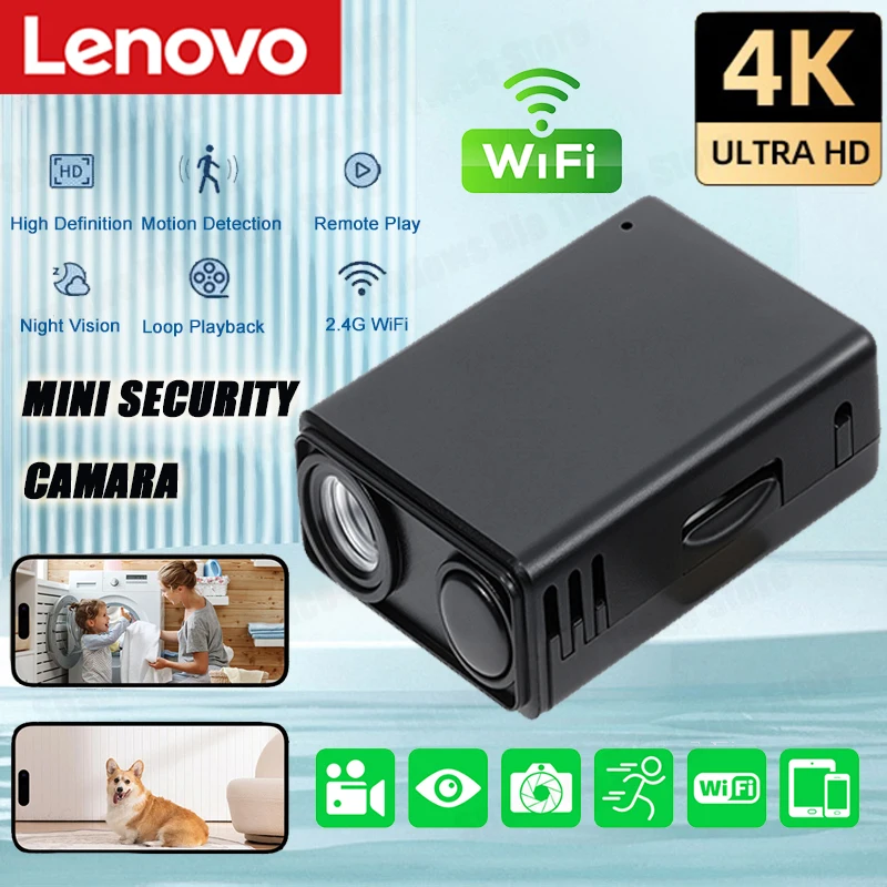 Lenovo 4K Mini-Überwachungskamera WLAN-Monitor WLAN-Fernüberwachung Bewegungserkennung Sicherheitsschutz Innenraumüberwachung Image