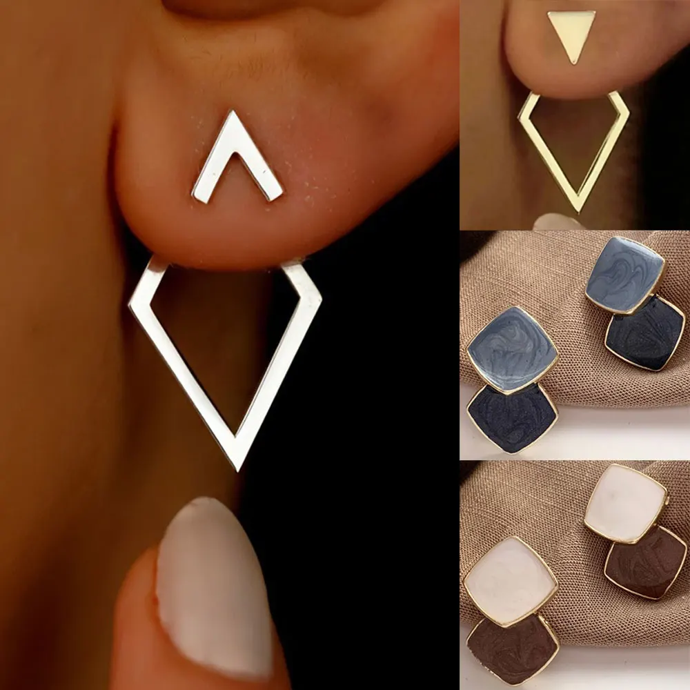 Neue Party Vintage Geometrische Ohrstecker für Frauen Einfache Ohrringe Trendy Ohr Schmuck Zubehör Geschenk Image