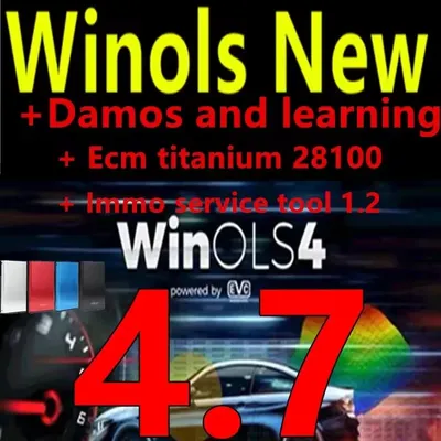 Winols 4.7 Full Activated Work Windows10 11 No Need Vmware Multi-language+2021 Damos + ECM TITANIUM 1.61 + IMMO SERVICE Tool