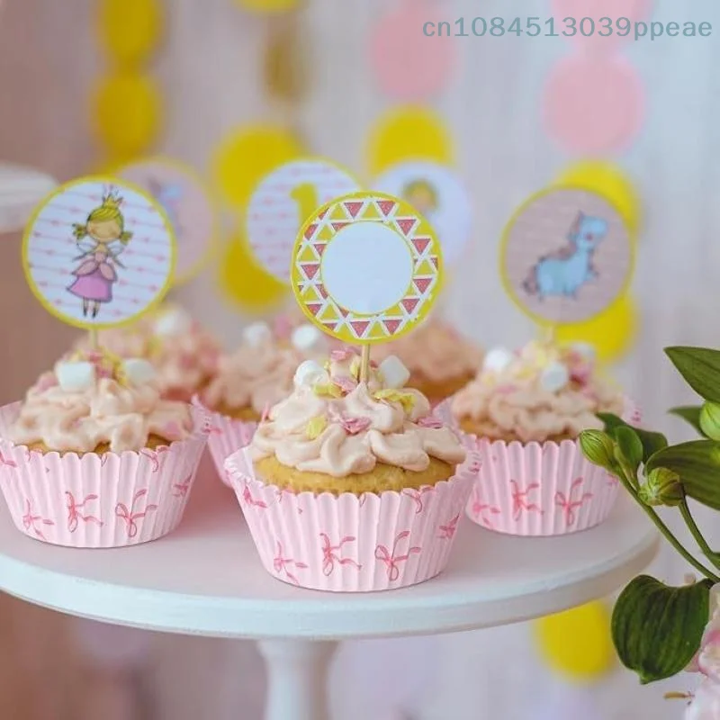 100 Stück Mini-Bowknot-Kuchenpapier-Einlagen zum Backen von Muffins, Kuchen, Schokolade, Cupcake-Etuis, Tasse, Party-Tablett, Kuchenform, Dekorationswerkzeug Image