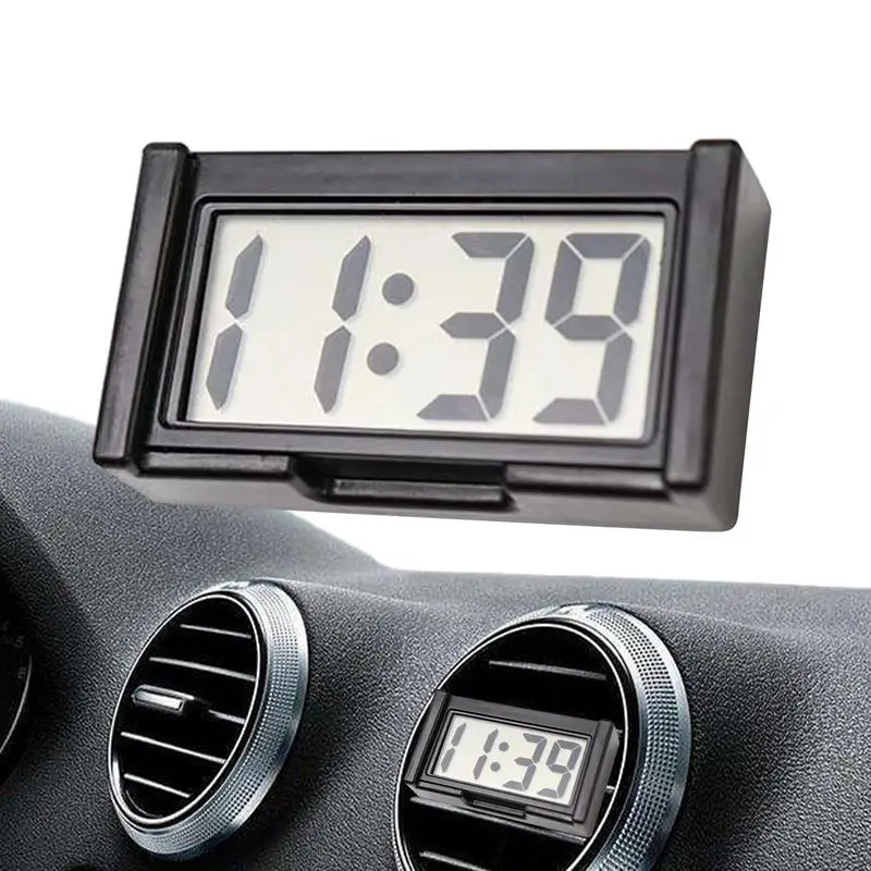 Mini Digitale Auto Uhr Kleine Auto Dashboard Uhr Selbstklebende Stick Mini Digital Uhr Auto Zubehör Für auto Dashboard deco Image