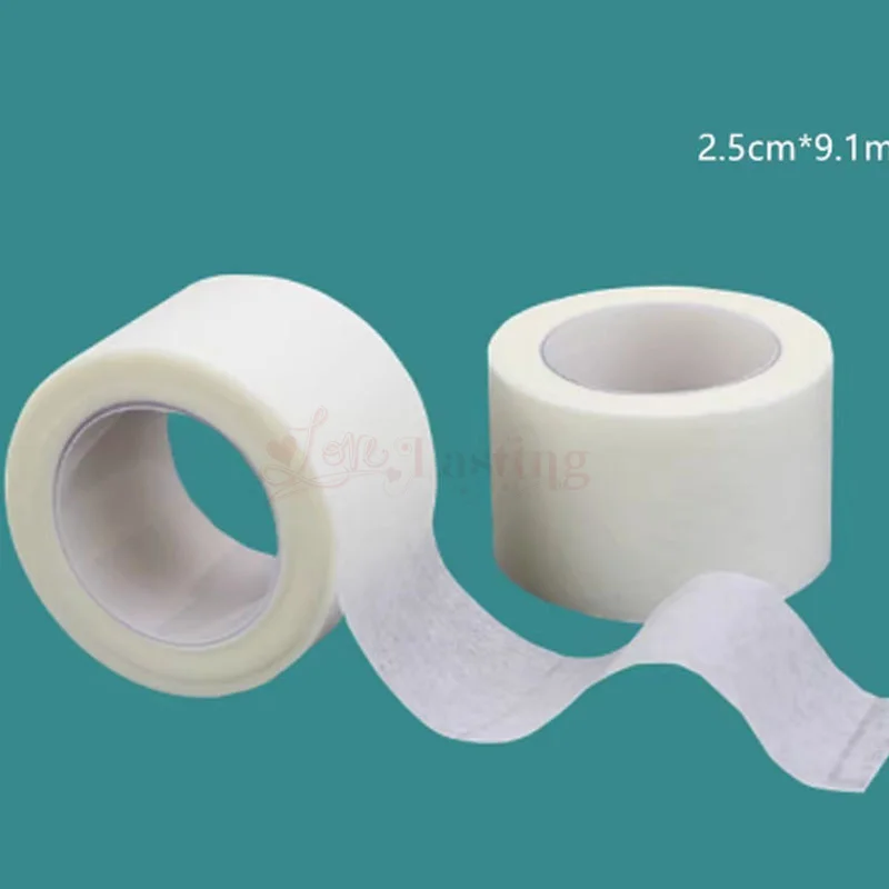 10 stücke 1,2 cm 2,4 cm * 9,1 mter gesundheit atmungsaktive band mesh leicht reißen band band kunststoff hand reißen band für wimpern Extensions Werkzeuge Image