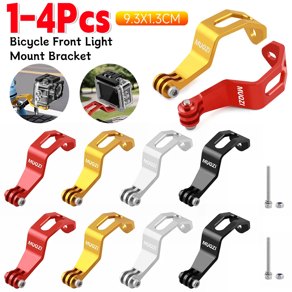 1-4PCS Fahrrad Front Licht Halter Fahrrad Gabel Halterung Ständer Einstellbar Für Taschenlampe Sport Kamera Aluminium Legierung fahrrad Zubehör Image