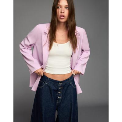 Bershka Blazer With Back Straps Women M Pink