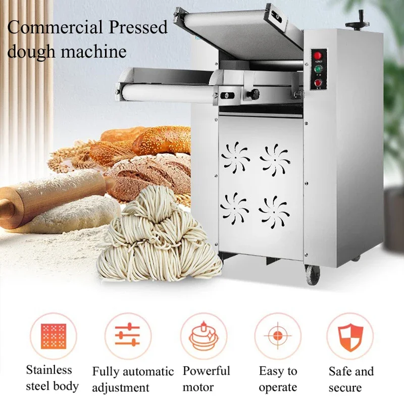 PBOBP Commercial Tabletop Small Electric Pizza Dough Roller Making Machine Pasta Noodle Pressing Sheeter Equipment