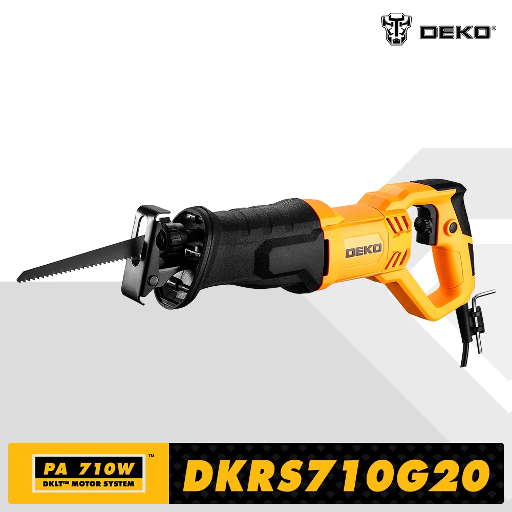 DEKO nouveau DKRS710G20 710W scie électrique scie alternative avec lames de scie scie sauteuse outils de tronçonneuse pour le bois bricolage outils électriques