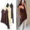 Abito da donna corto in raso con spalline in pizzo sexy Abito da donna sexy asimmetrico senza maniche senza schienale Abito da donna estivo 2025 ﻿